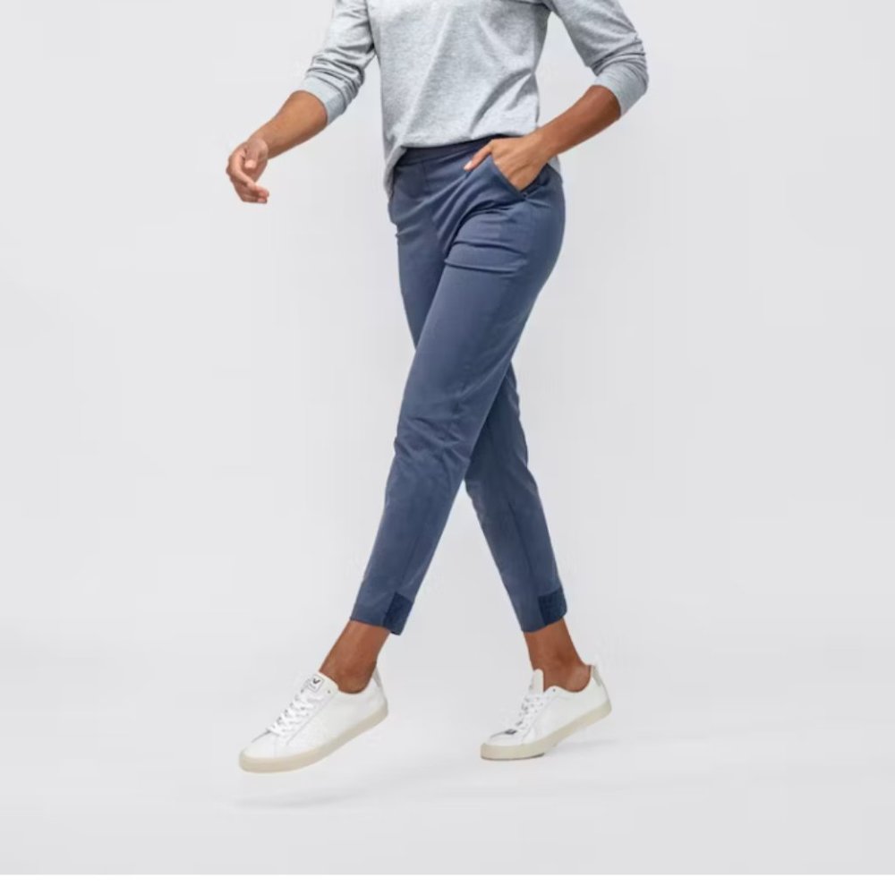 Ministry of Supply Slate Blue Cropped Jogger Pants